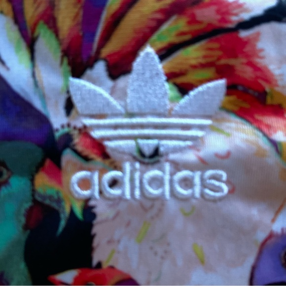 Adidas Originals Trefoil Track Suit Tropical Bird Print Jacket Pants Small OG - Picture 3 of 16